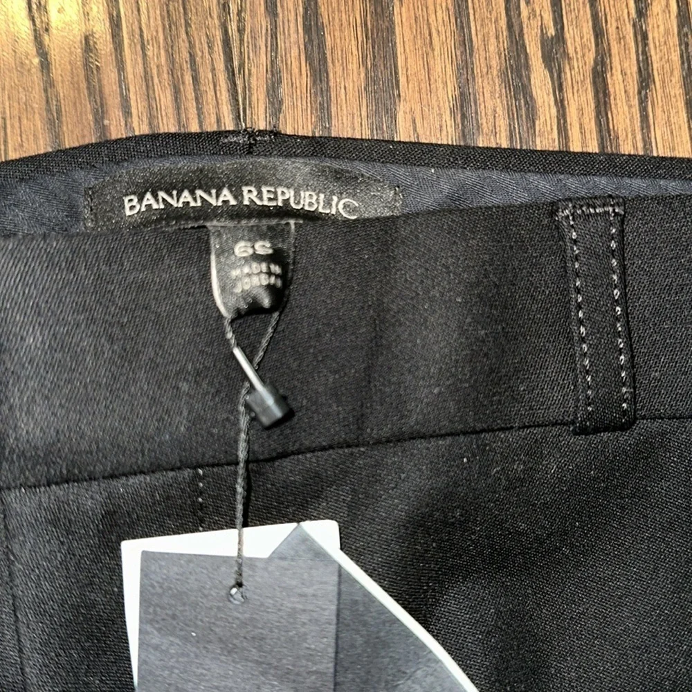 Banana Republic Ryan Black Dress Pants Straight Leg size 6S new with tags